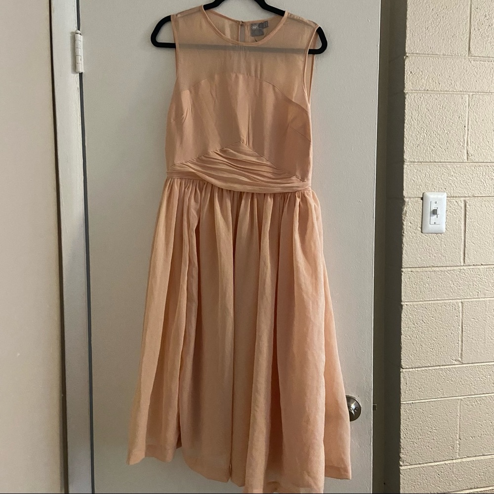 Sleeveless peach dress